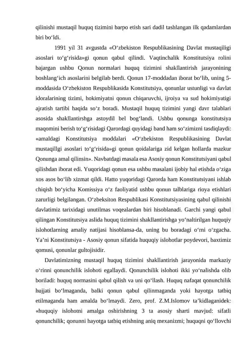 O‘zbekiston Respublikasining mustaqil huquq tizimi 4