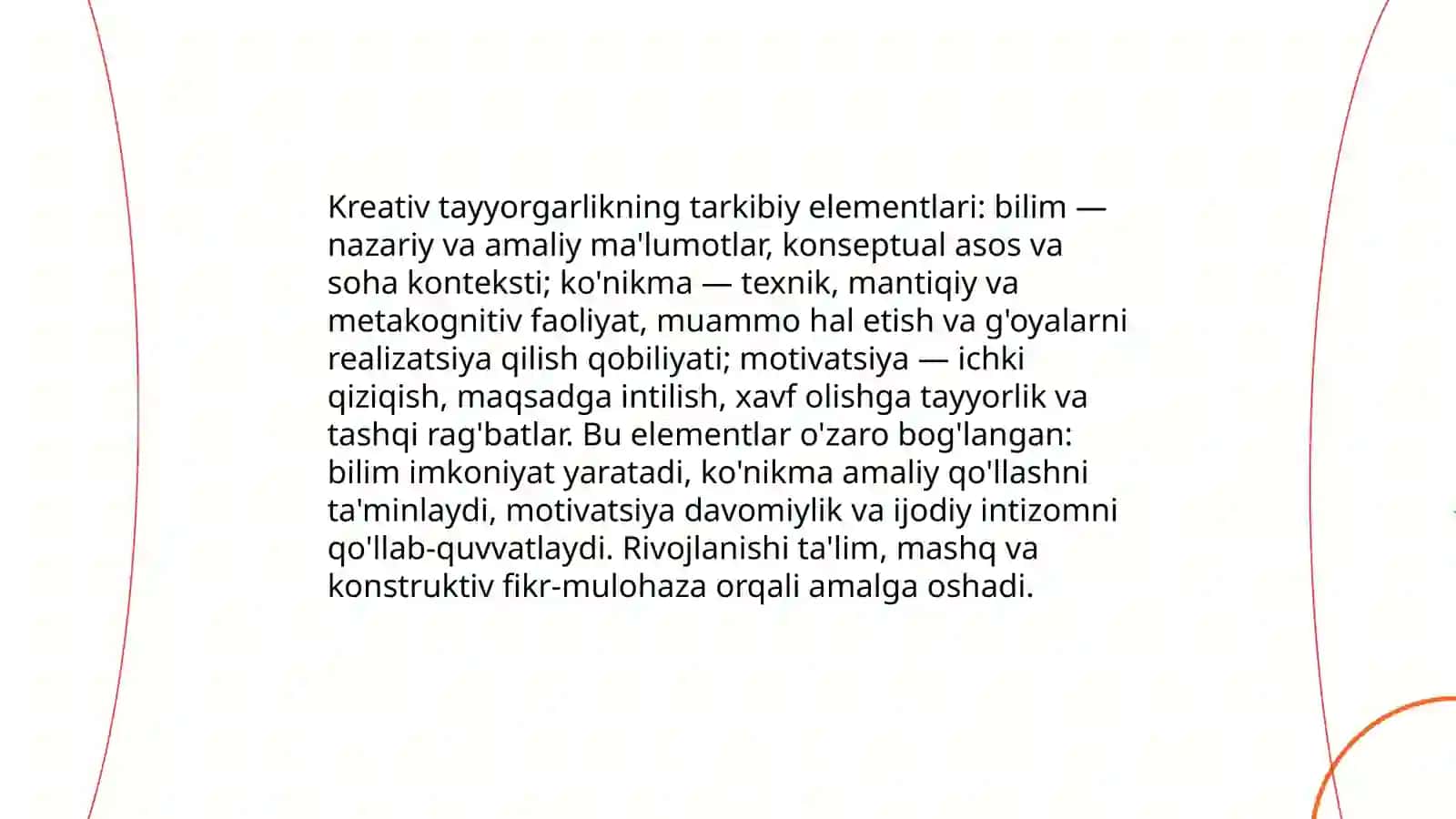 Kreativ tayyorgarlik - ijodiy yetuklikning tarkibiy qismi 4