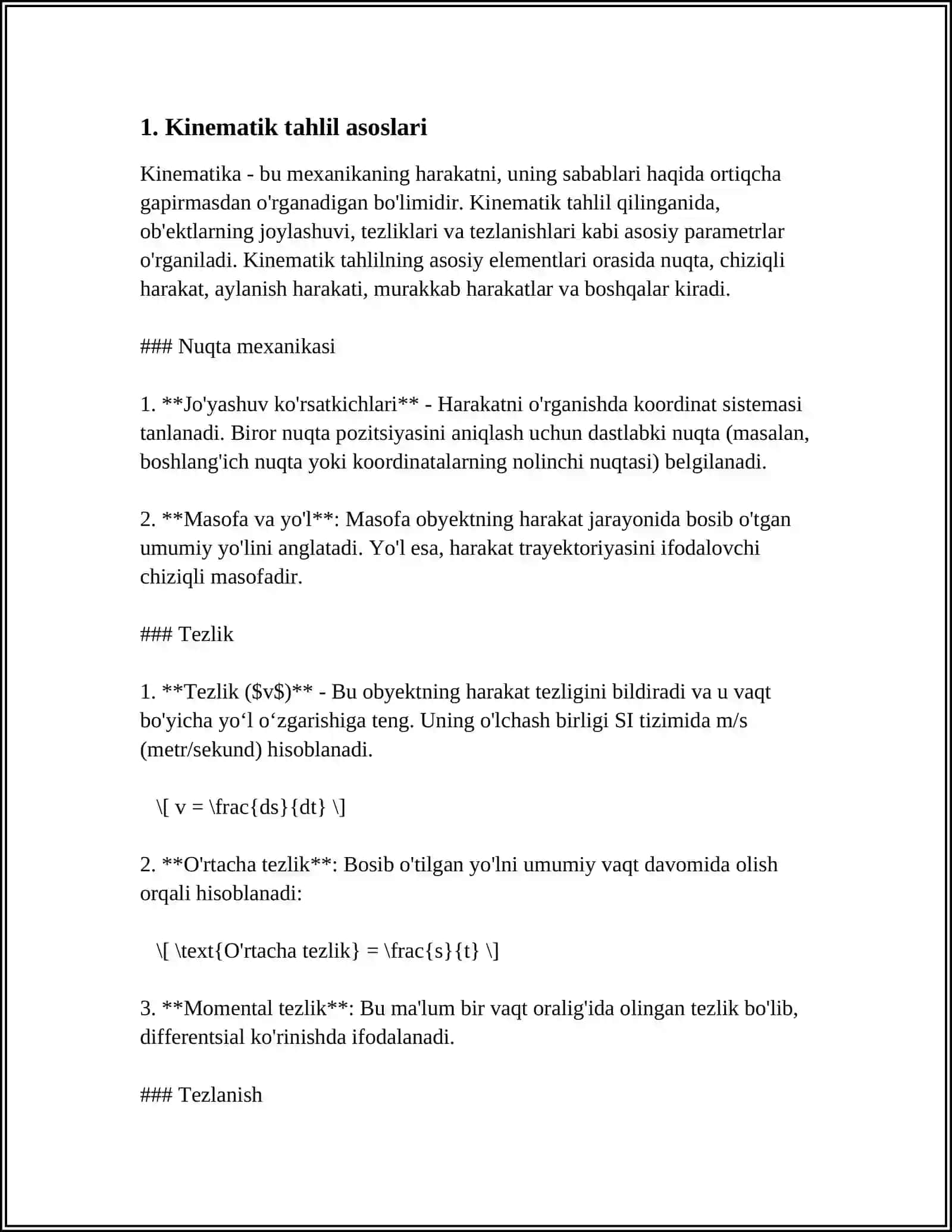 KULISALI MEXANIZMLARNI KINEMATIK TAHLILI QILISH 4