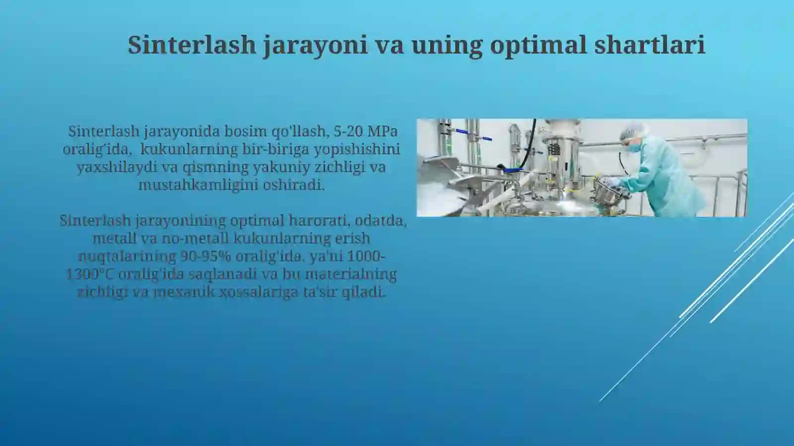 Metallar va Nometall materiallar kukunlari aralashmalaridan detallar tayyorlash texnologiyasi 4