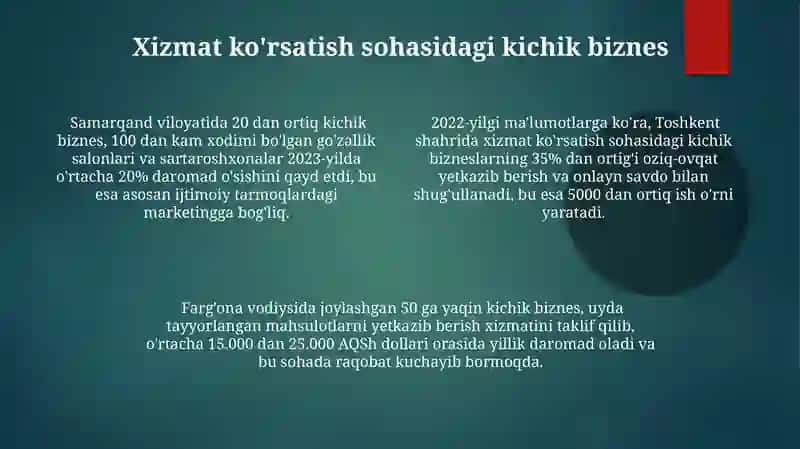 Tadbirkorlik Faoliyatining Asosiy Yo'nalishlari 4