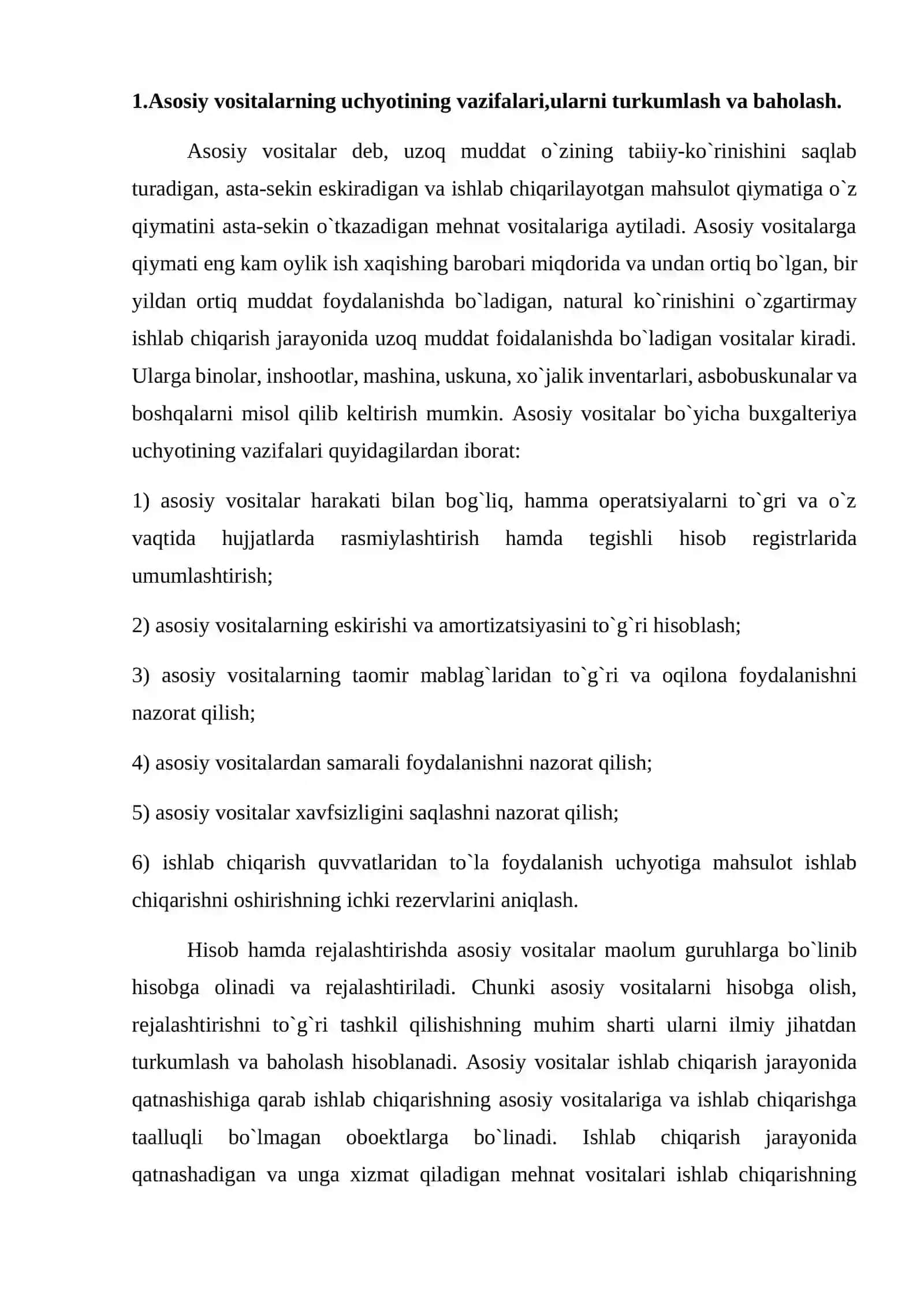 Asosiy vositalardan foydalanish samaradorliilgi taxlili 4