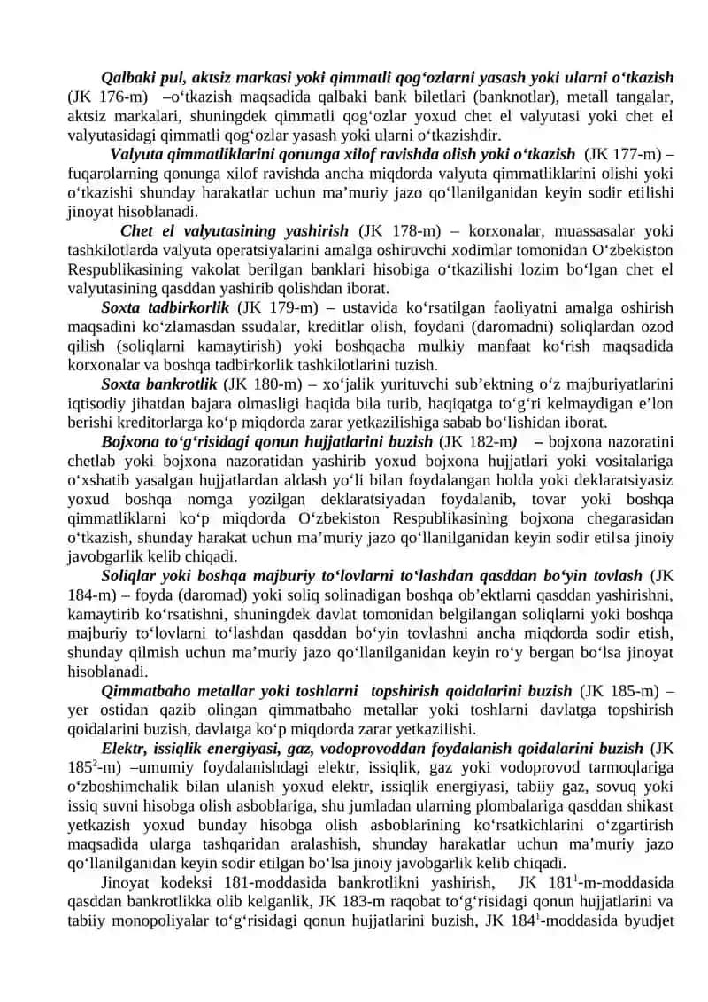 O‘zgalar mulkini talon-toroj qilish bilan bog‘liq jinoyatlar 4