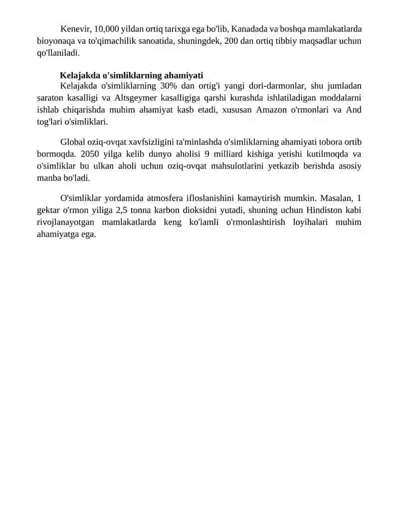 O'simliklar va inson salomatligi 4