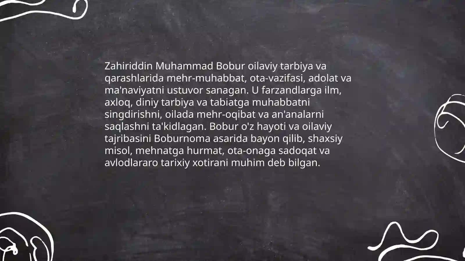 Oʻzbek xalq mutafakkirlari oilaviy tarbiya 4