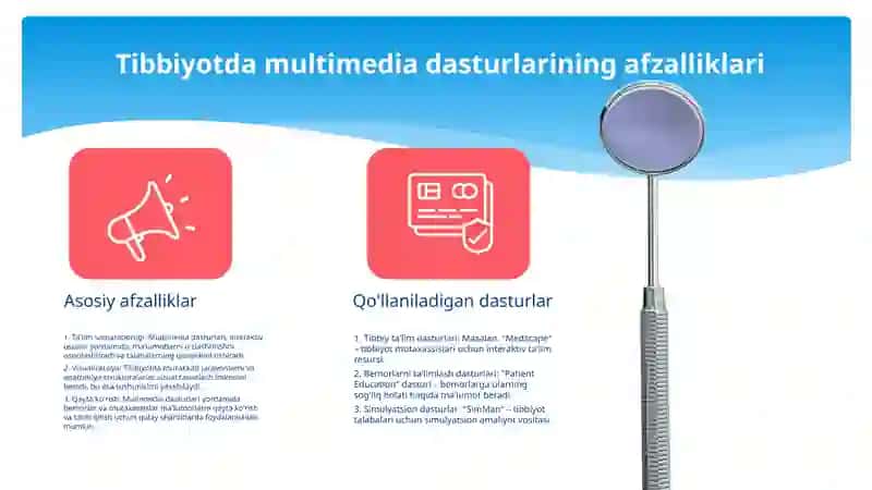 Tibbiyotda multimedia dasturi bo'yicha 4