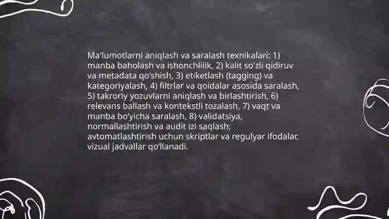 Axborotlarni mustaqil tahlil qilish ko'nikmalarini egallash 4