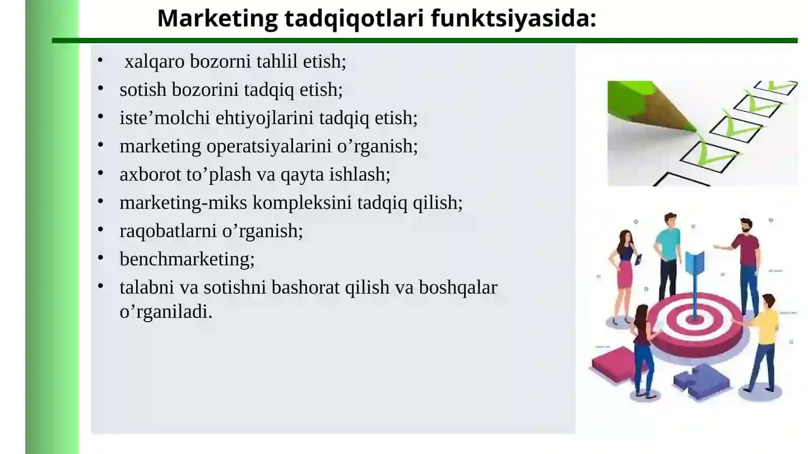 MARKETINGNING FUNKTSIYALARI, VAZIFALARI VA TAMOYILLARI 4