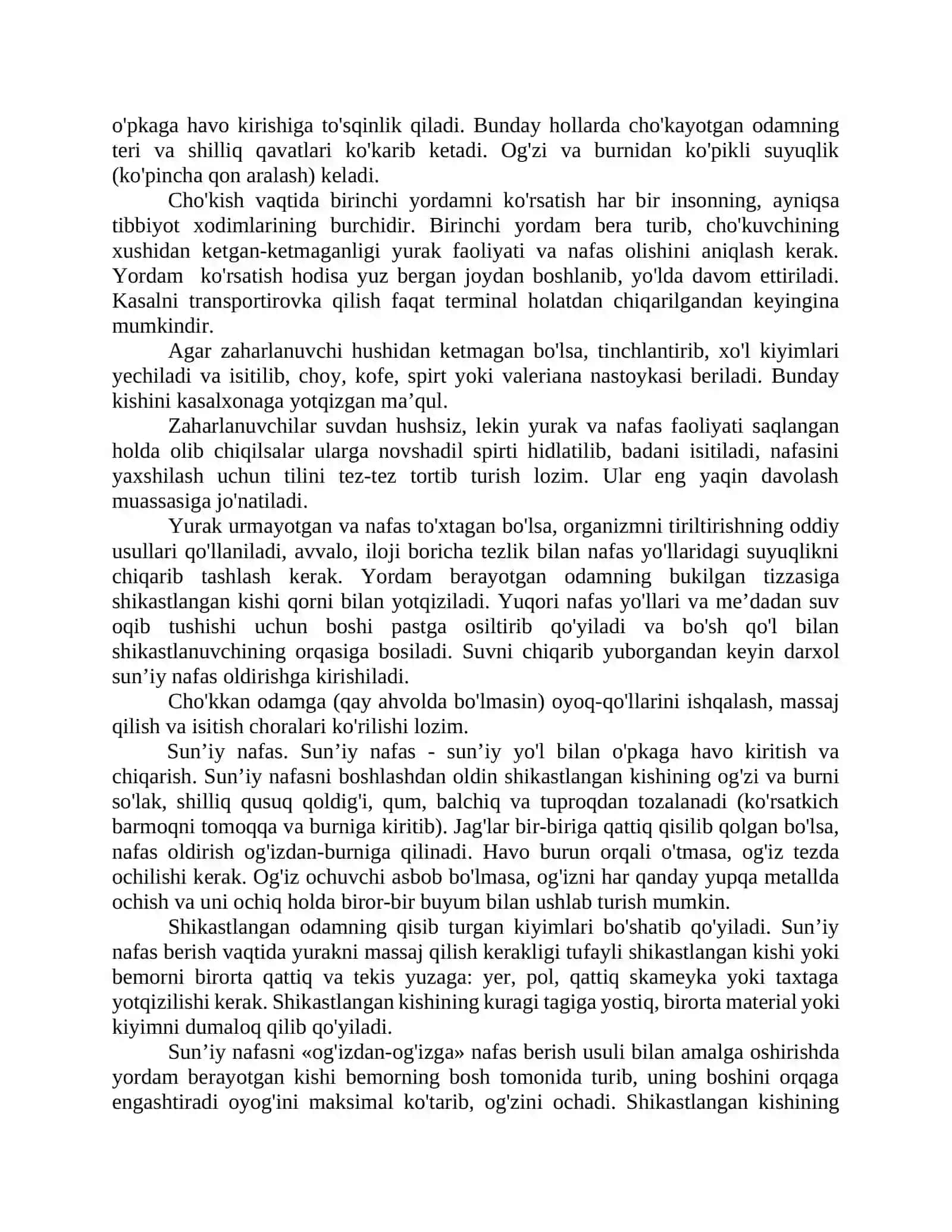 Yurak ishi, to'xtashining belgilari, sabablari. Yurakning ochiq va yopiq massaji. Tez yordam 4