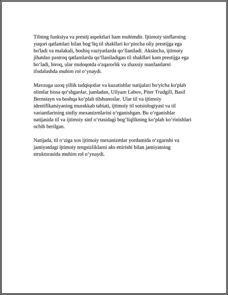SOTSIOLINGVISTIKA VA TILNING IJTIMOIY TABIATI 4