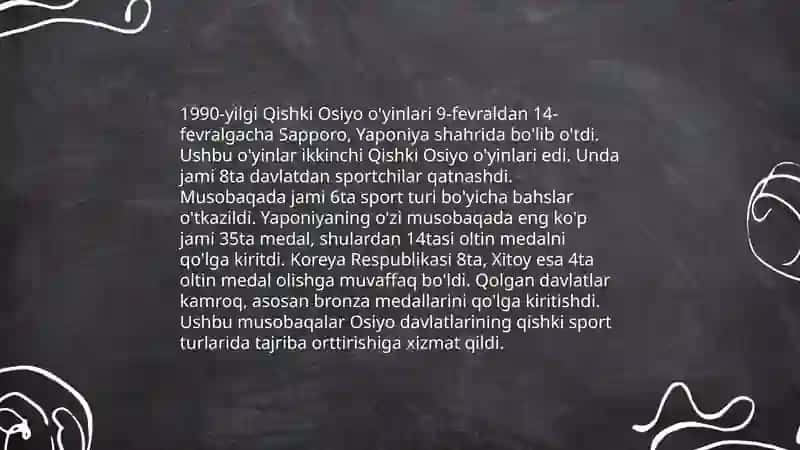 Qishki Osiyo o'yinlari (1986-hazirgi davrgacha) 4