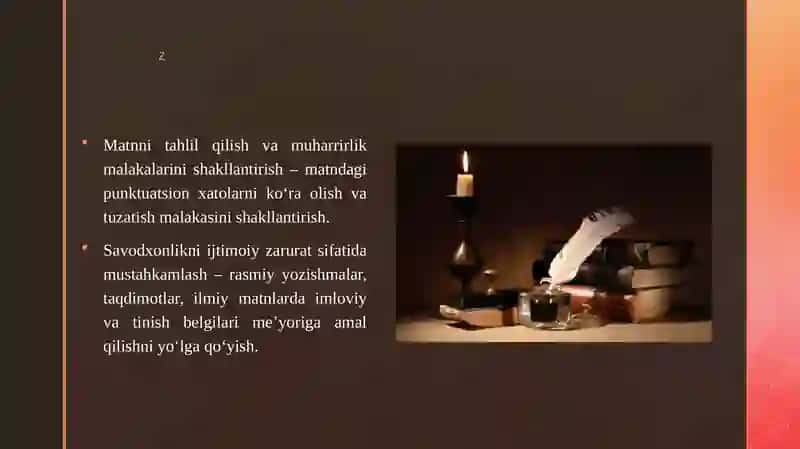 PUNKTUATSIYA VA SAVODXONLIK FANINING OʻRGANISH METODLARI, MAQSAD VA VAZIFALARI 4