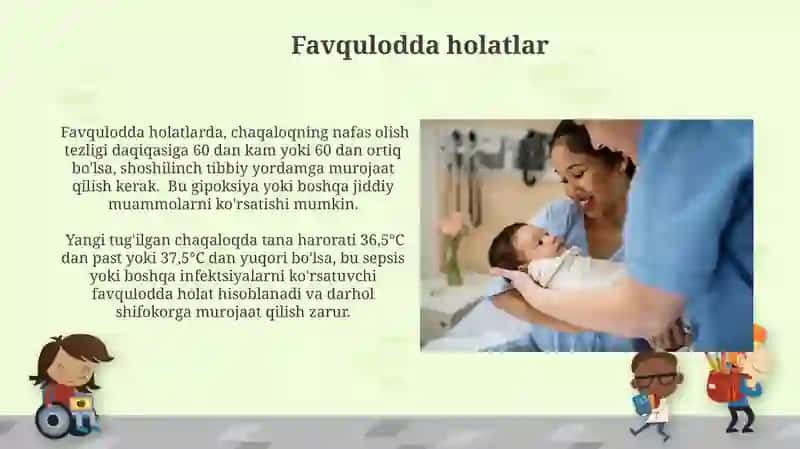 Yangi tug'ilgan chaqaloqlarning birlamchi tibbiy yordami 4