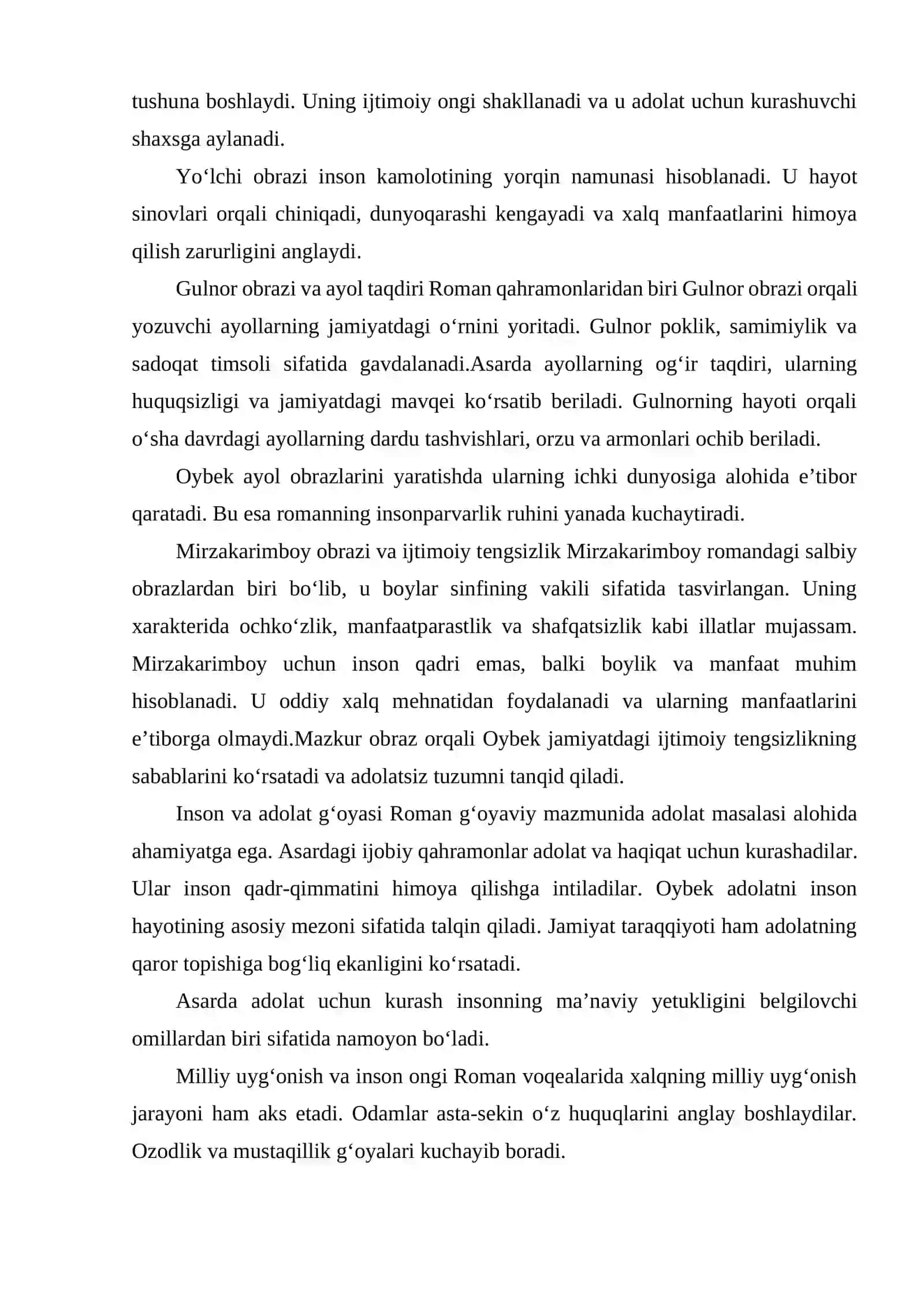 OYBEK “QUTLUG‘ QON” ROMANIDA JAMIYAT VA INSON MASALASI 4