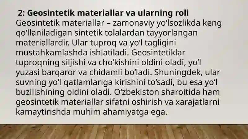 Avtomobil yo‘llarini rekonstruksiya qilishning yangi texnologiyalari 4