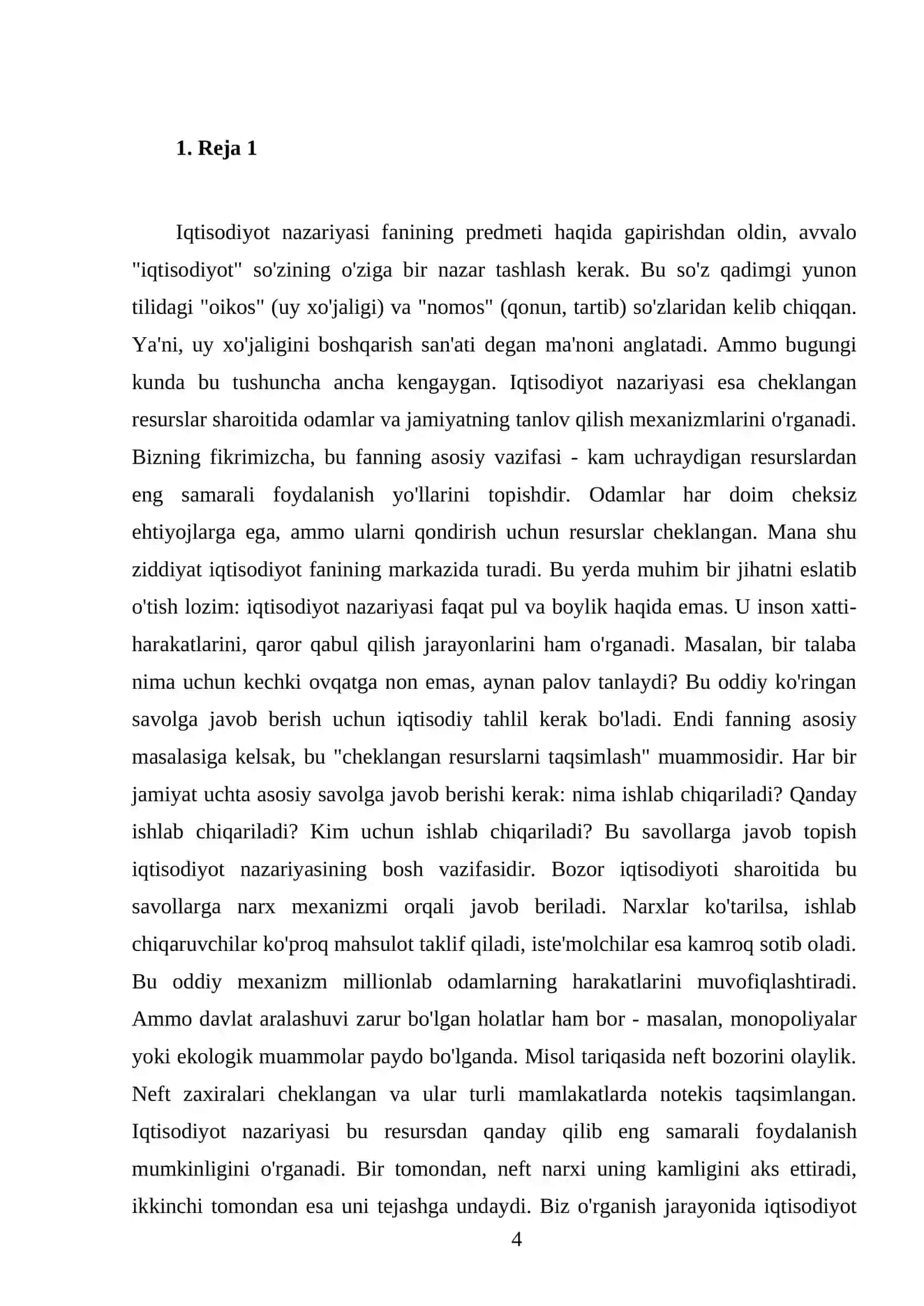 Iqtisodiyot nazariyasi fanining predmyeti va bosh masalasi 4