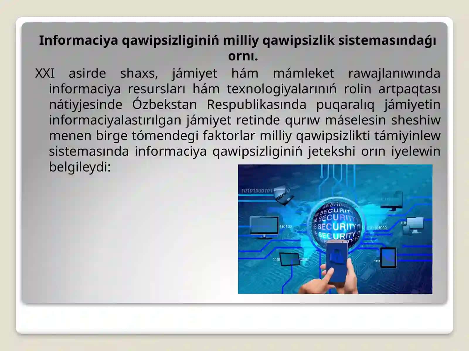 Informacion qawipsizliktin Ozbekstan Respublikasi qawipsizligindegi orni 4