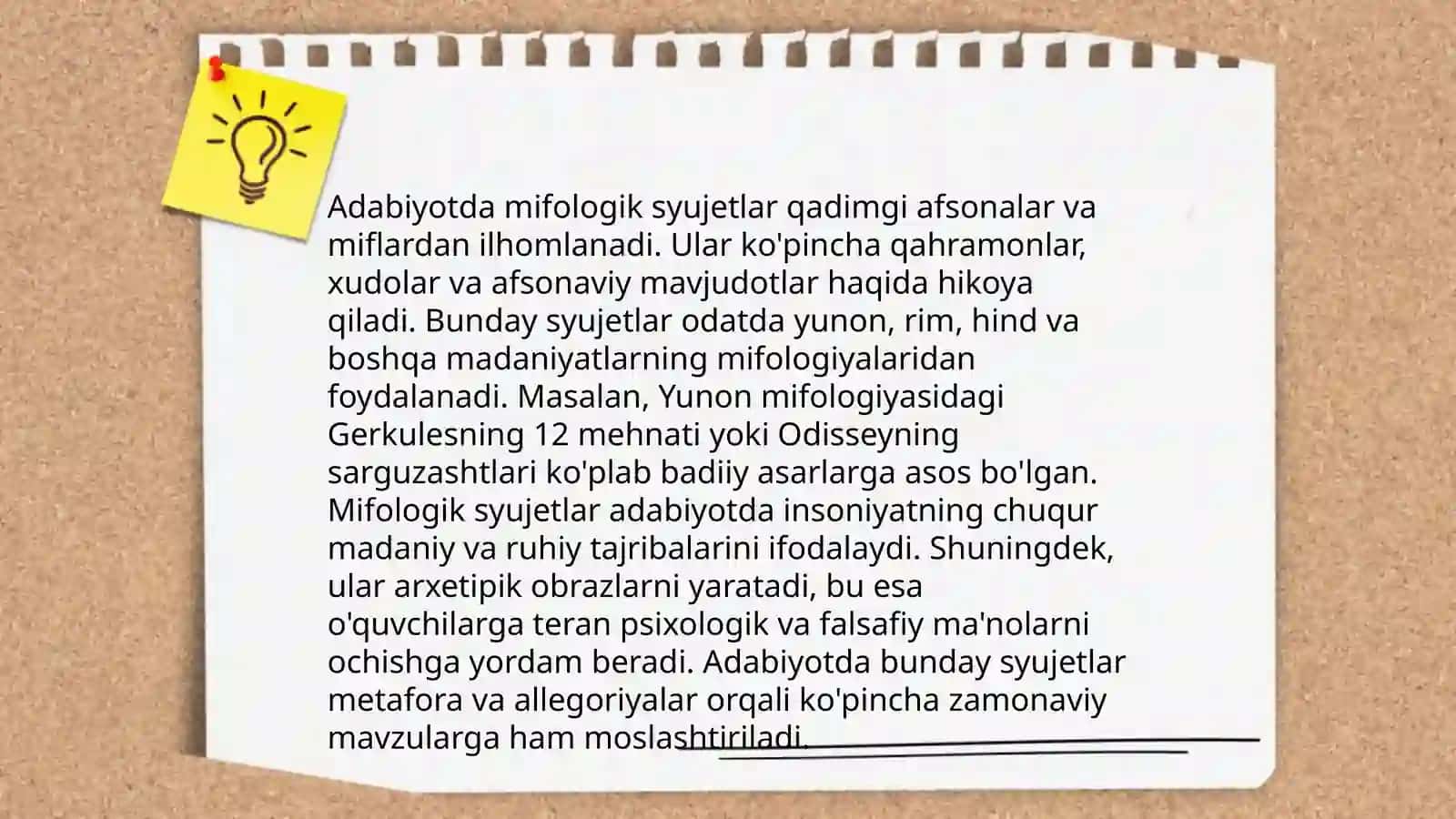 Mif va badiiy adabiyot munosabatlari 4