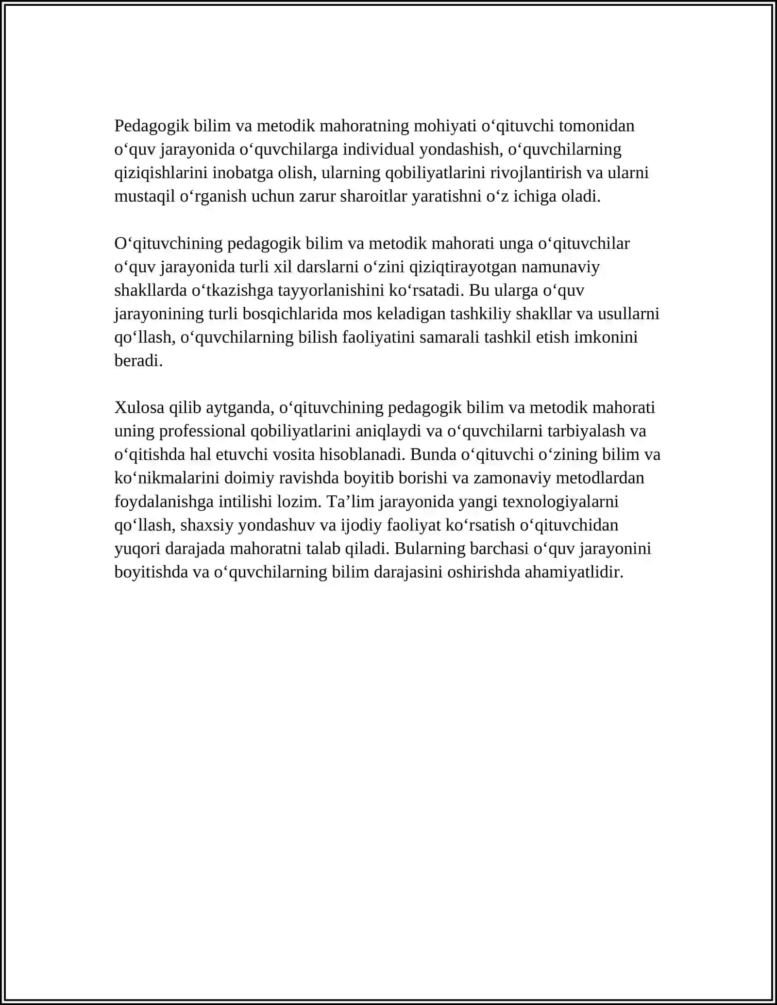 OʻQITUVCHINING KASBIY VA SHAXSIY FAZILATLARI 4