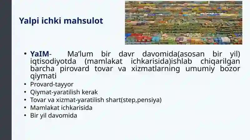 2-Modul: Asosiy makroiqtisodiy ko‘rsatkichlar va ularni hisoblashusullari 4