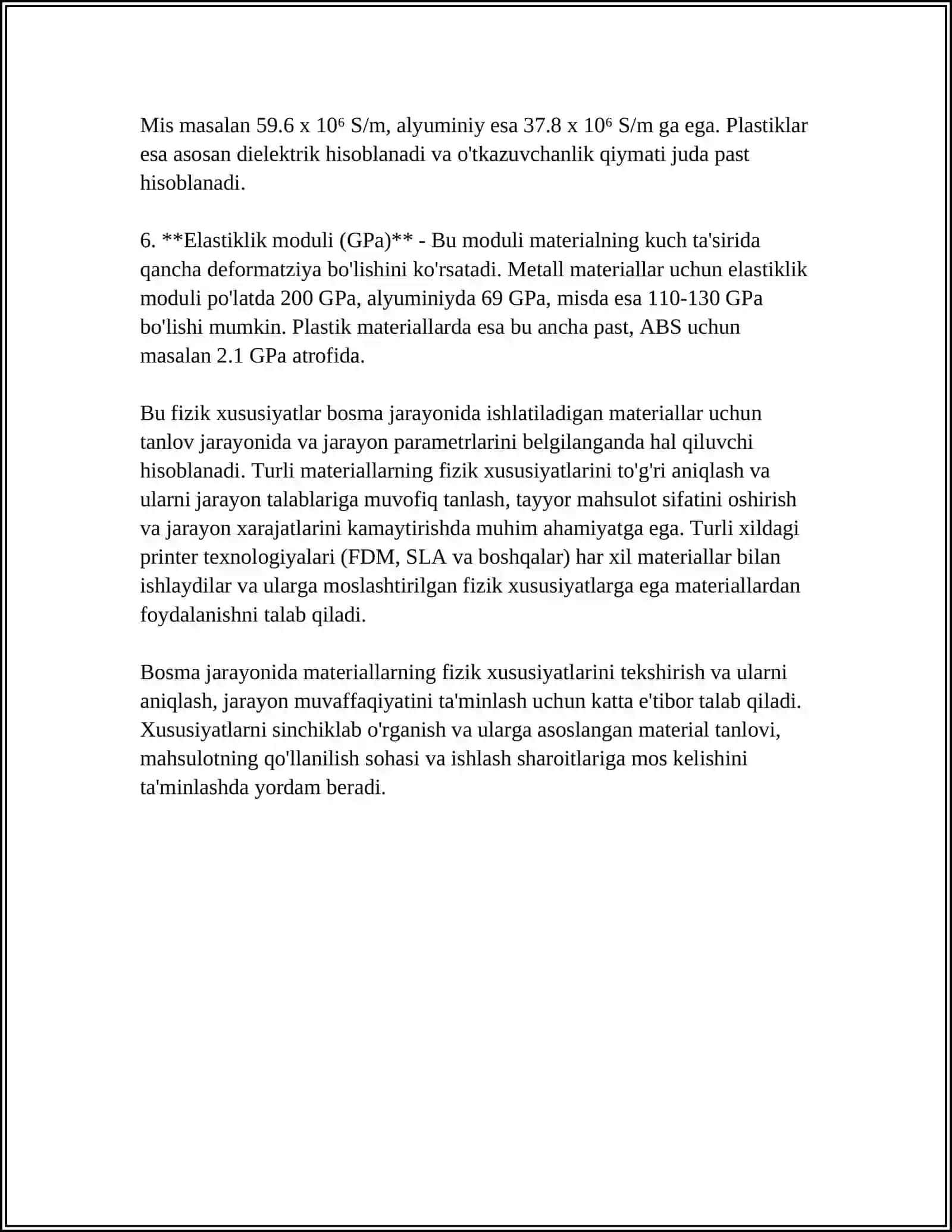 BOSMA JARAYONIDA SODIR BO‘LADIGAN FIZIK MEXANIK HODISALAR VA ULARNING BOSMA SIFATIGA TA’SIRINI O‘RGANISH 4