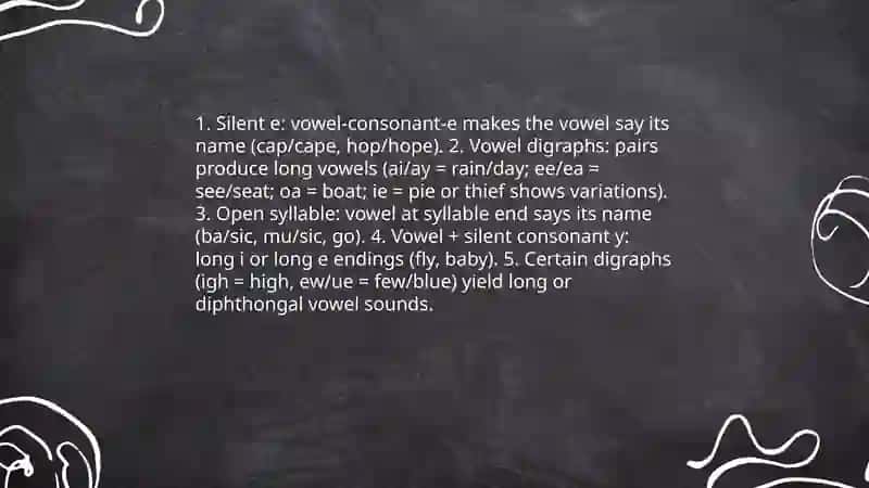 Reading rules of vowels 4