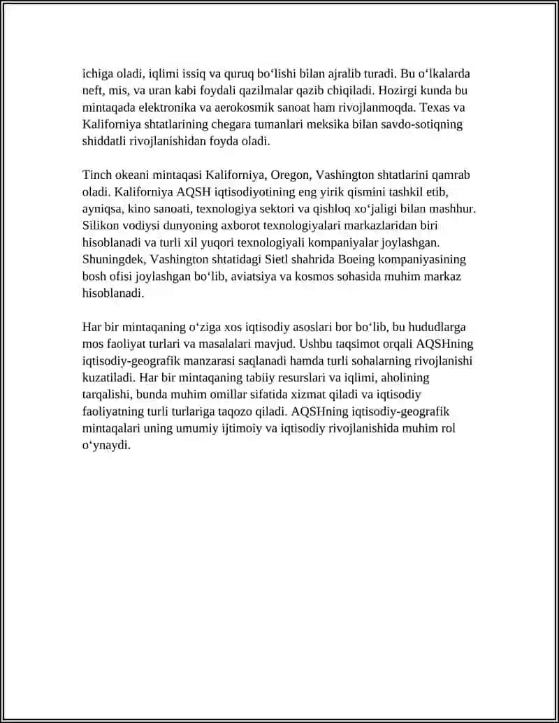 AQSHNING IQTISODIY GEOGRAFIK TASVIRI 4