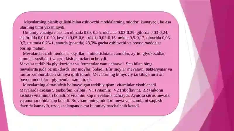 MEVA VA SABZAVOTLARNI BIRLAMCHIQAYTA ISHLASHNING TEXNOLOGIK USULLARI 4