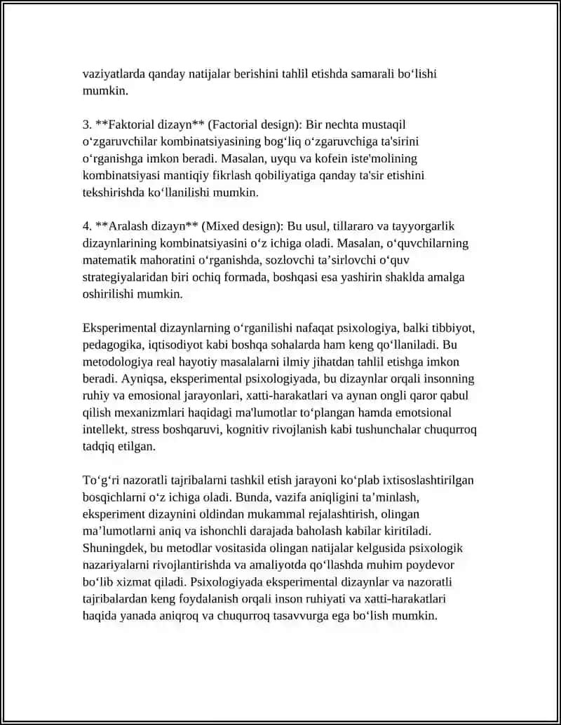 HOZIRGI ZAMON PSIXOLOGIYASINING TADQIQOT METODLARI 4