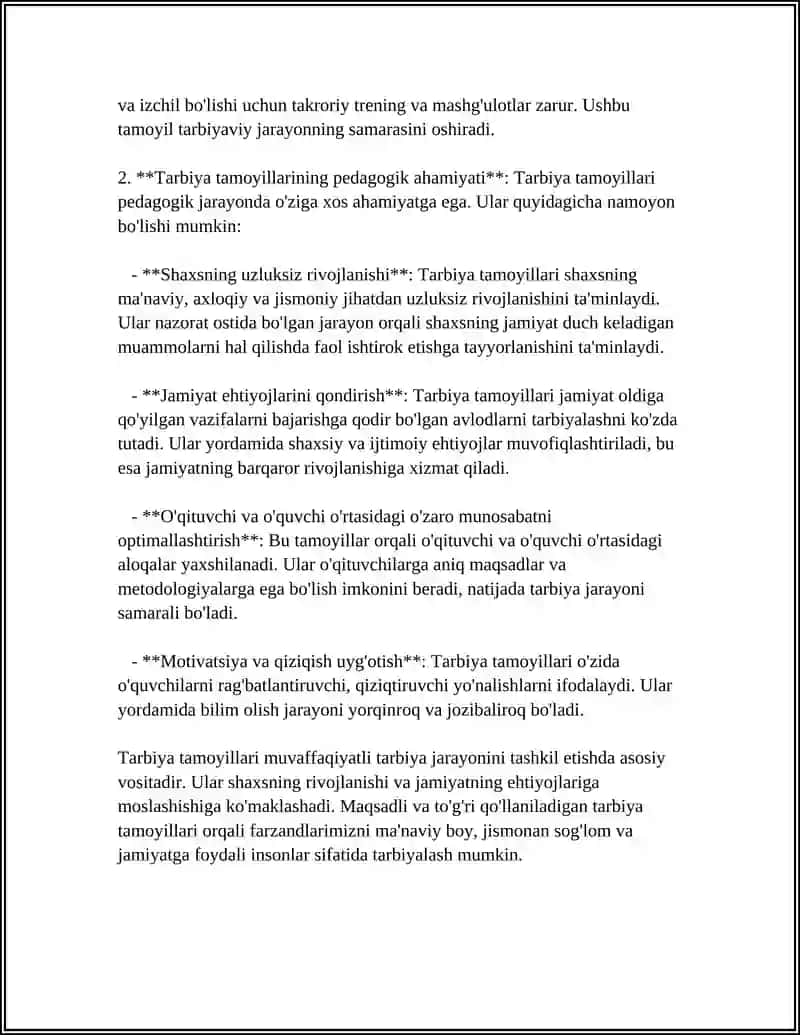 TARBIYA TAMOYILLARI VA TURLARI 4