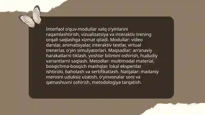 Milliy harkatli oyinlarning mazmuni mohiyati xalq o'yinlarni tiklash va rivojlantirish 4