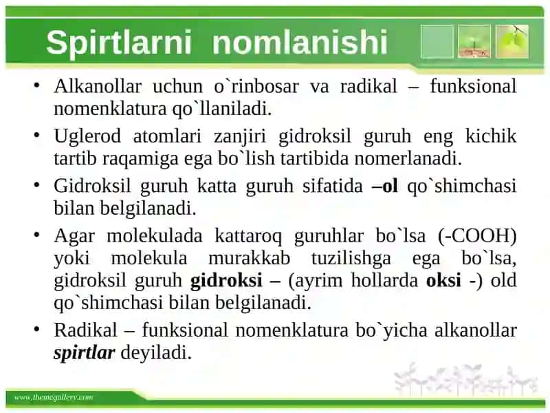 Spirtlar va fenollar 4