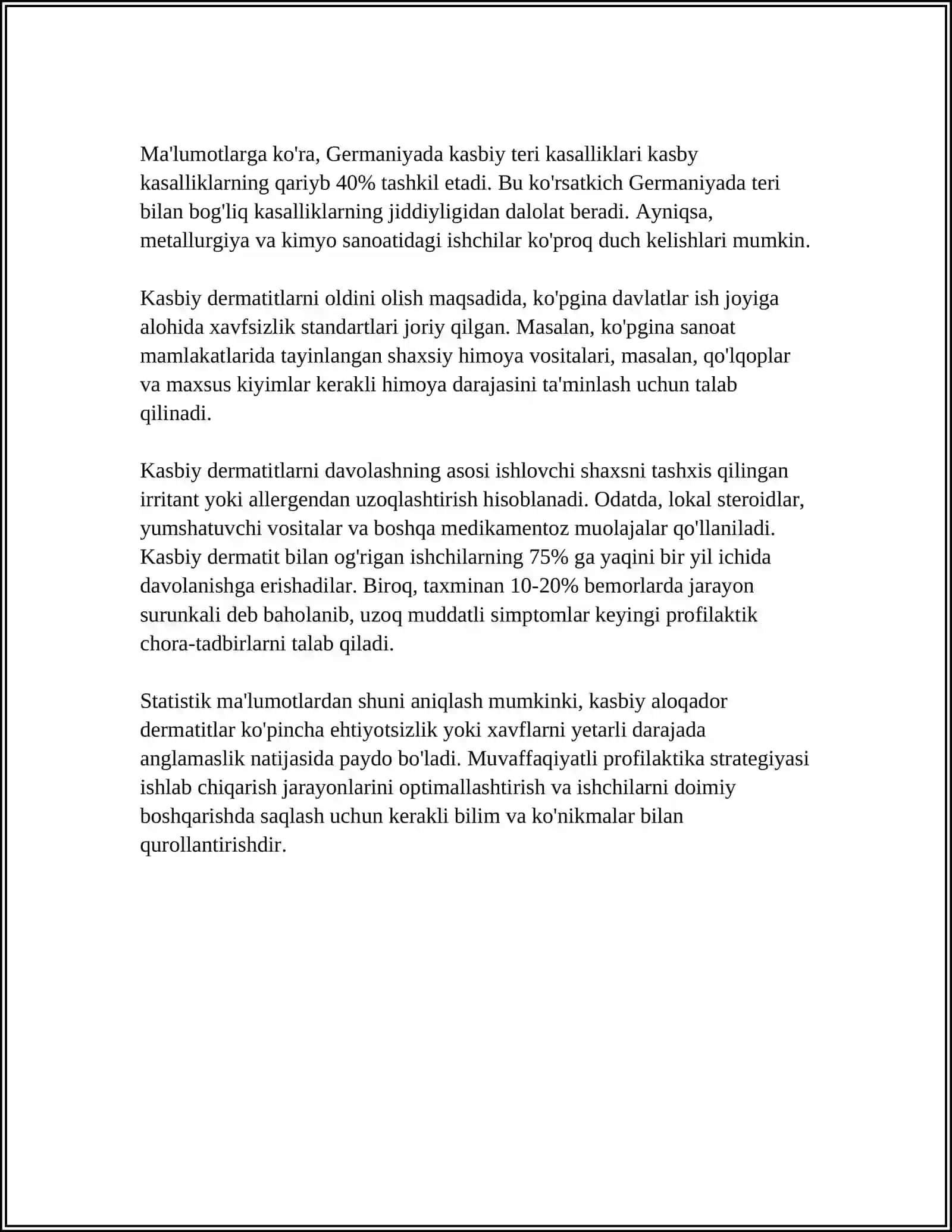 Kasbga aloqador dermatitlar 4