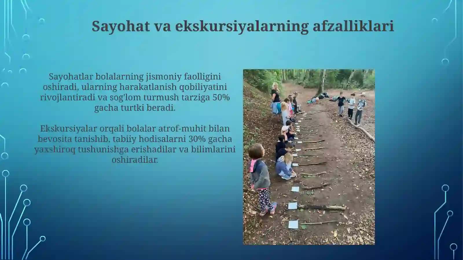 Bolalarni tabiat bilan tanishtirish ekskursiya va sayrlar tashkil etish 4