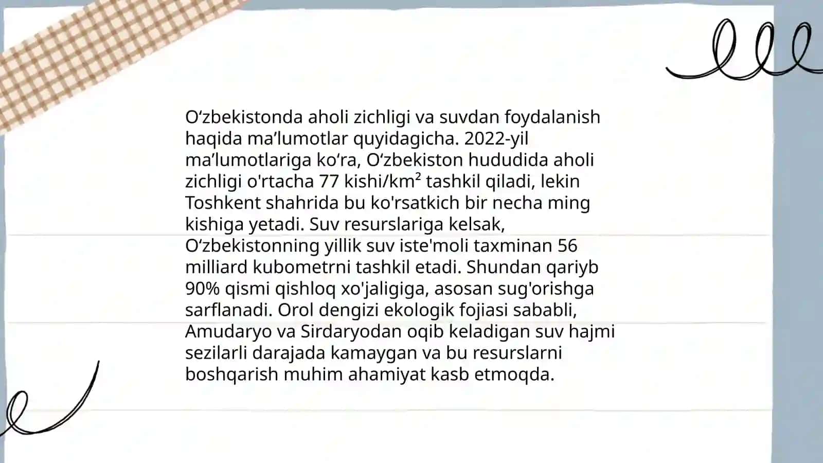 O'zbekiston suv havzalarining hozirgi holati. Mintaqada suv muammolari va ularning oldini olish masalalari 4