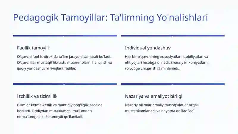 Pedagogik Qonuniyatlar va Tamoyillar 4