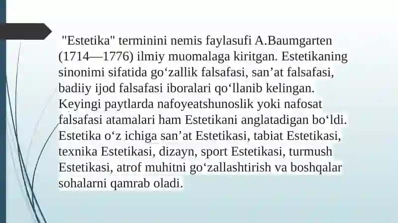 Estetika fani voqelik 4