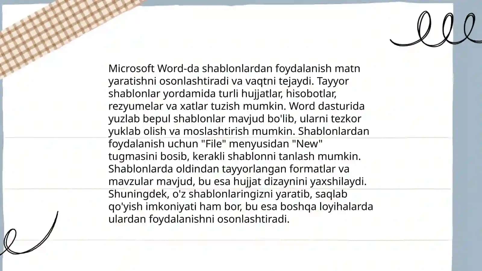 Mikrosoft Matn Muharrirlarining imkoniyatlari 4