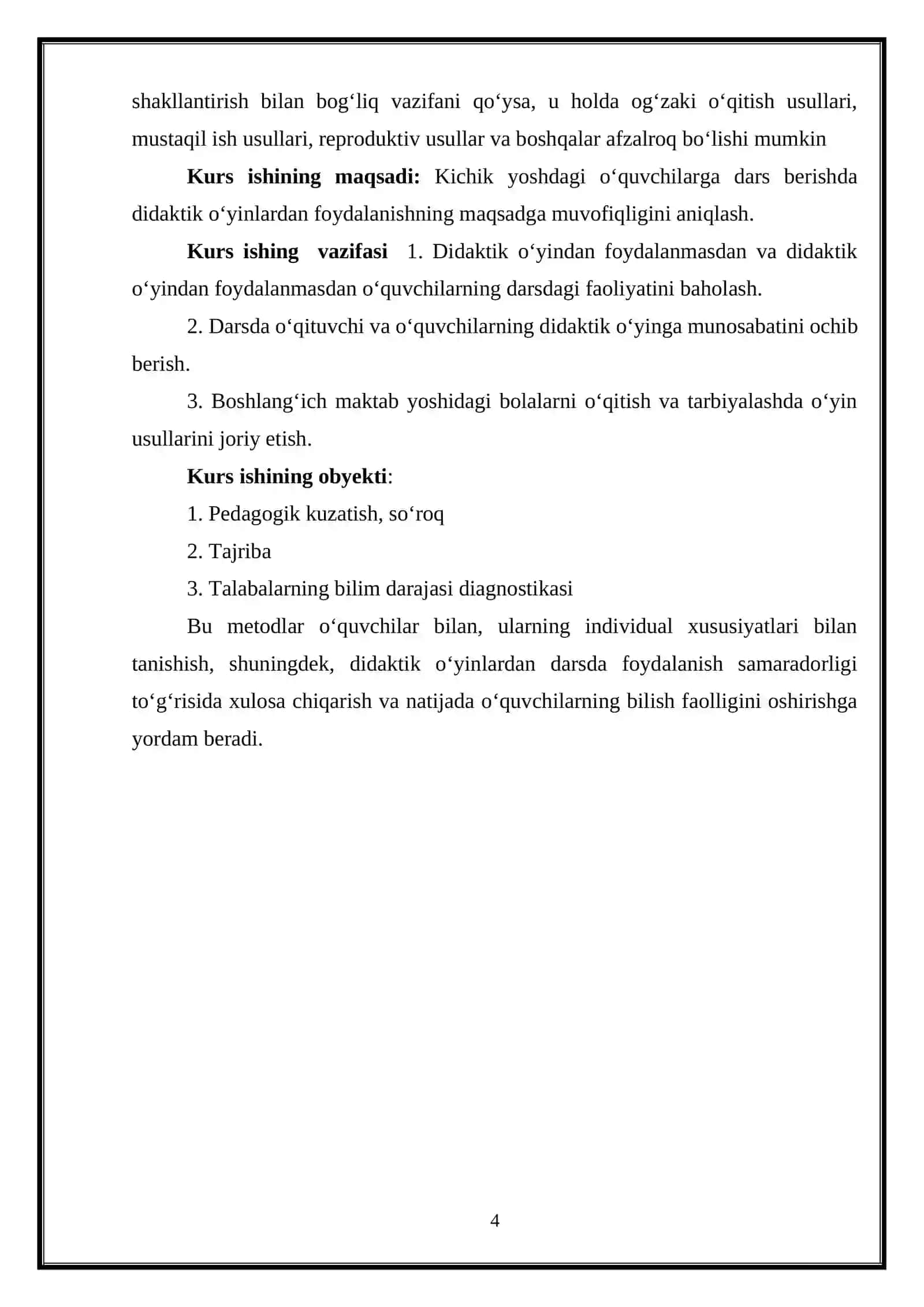 Boshlang’ich sinflarda matematikadan og’zaki va yozma hisoblashga doir didaktik o’yinlar tizimini ishlab chiqish metodikasi (3-sinf misolida) 4