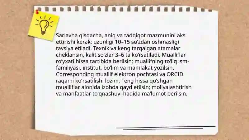 Ilmiy-tadqiqot faoliyatini olib borishda ilmiy maqolalarning tuzilishi 4