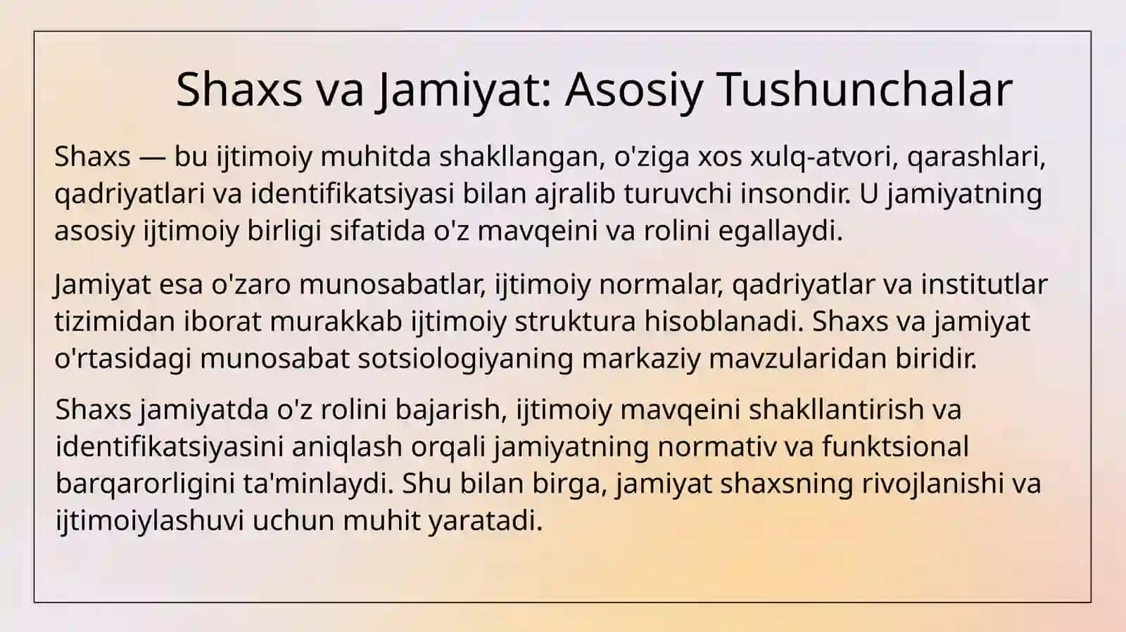 Shaxsning Jamiyatdagi Mavqei va Ijtimoiy Stereotiplar 4