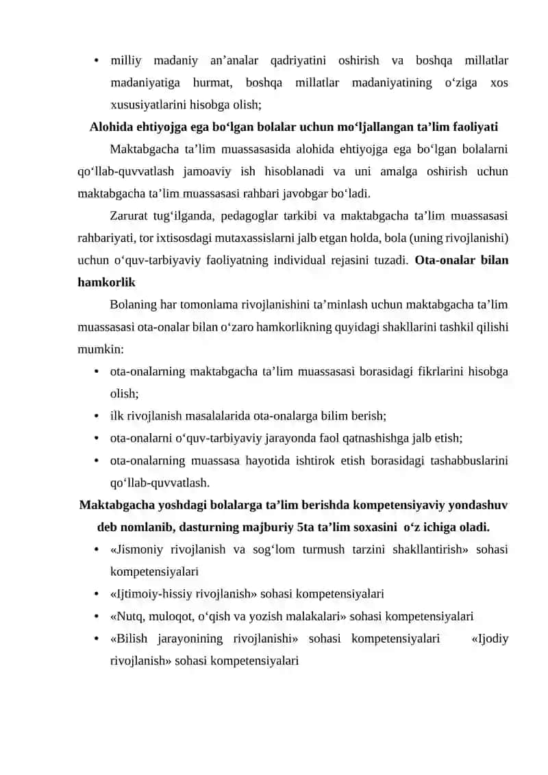 MAKTABGACHA TA’LIMNING ASOSIY VA QO’SHIMCHA DASTURLARI 4