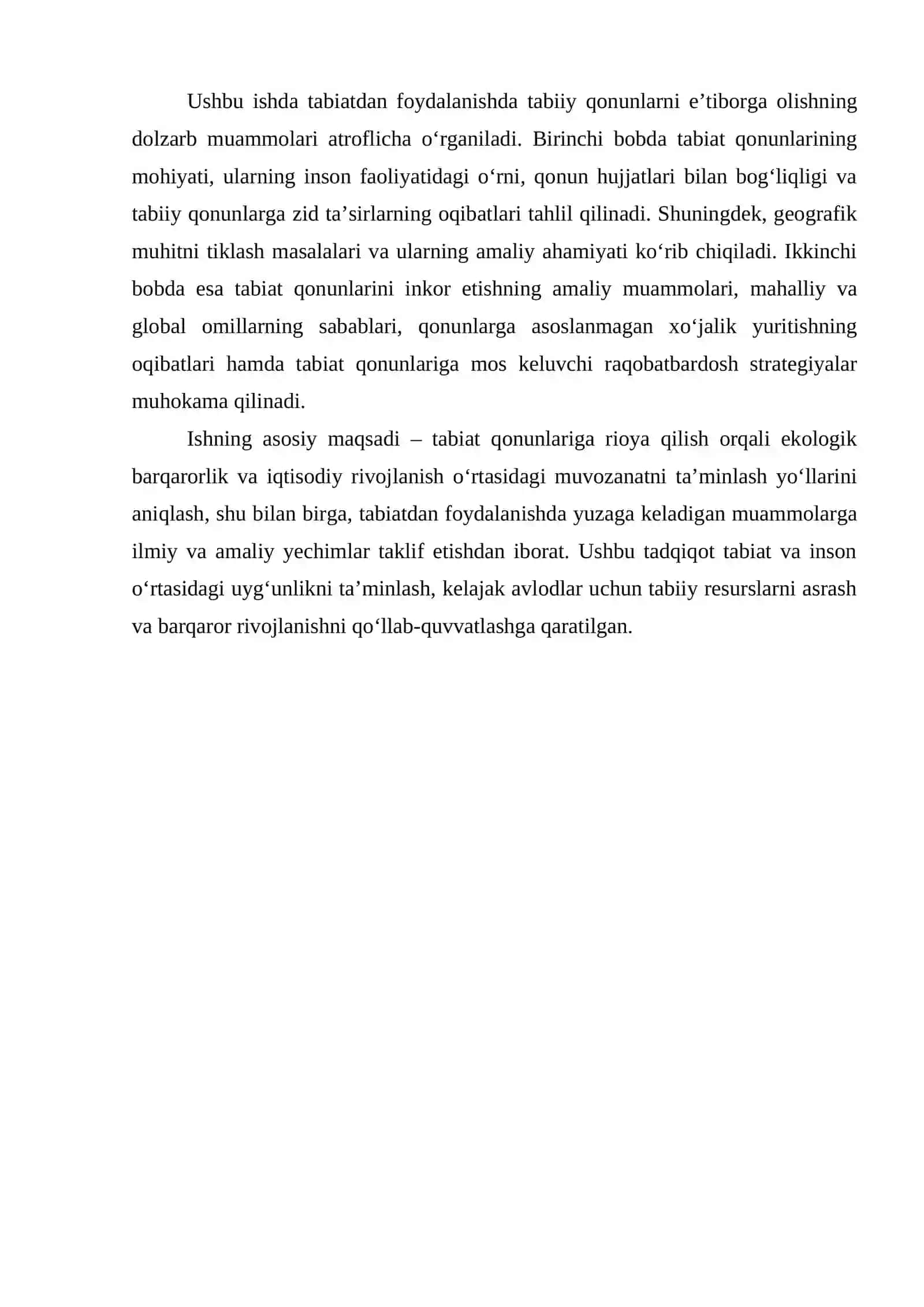 KURS ISHI: Amalliy Iqlimshunoslik, «iqlim rekreatsion resurs sifatida» 4