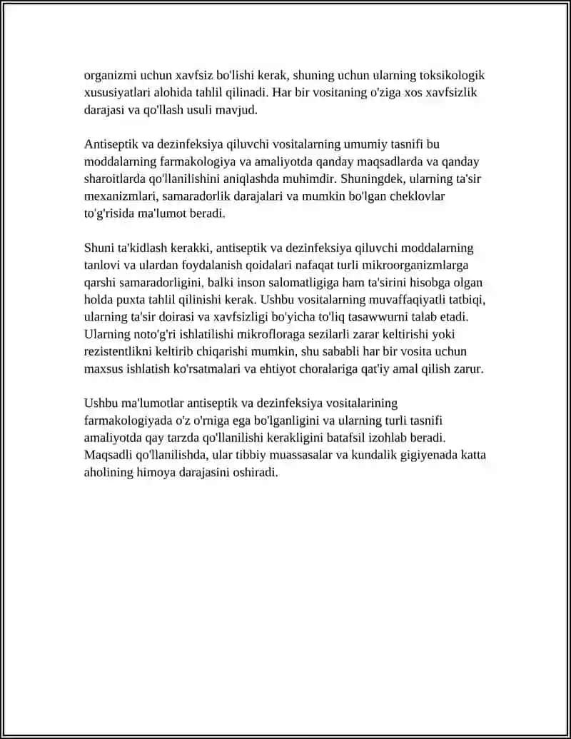 FARMAKALOGIYA-ANTISEPTIK VA DEZINFEKSIYALOVCHI MODDALAR 4