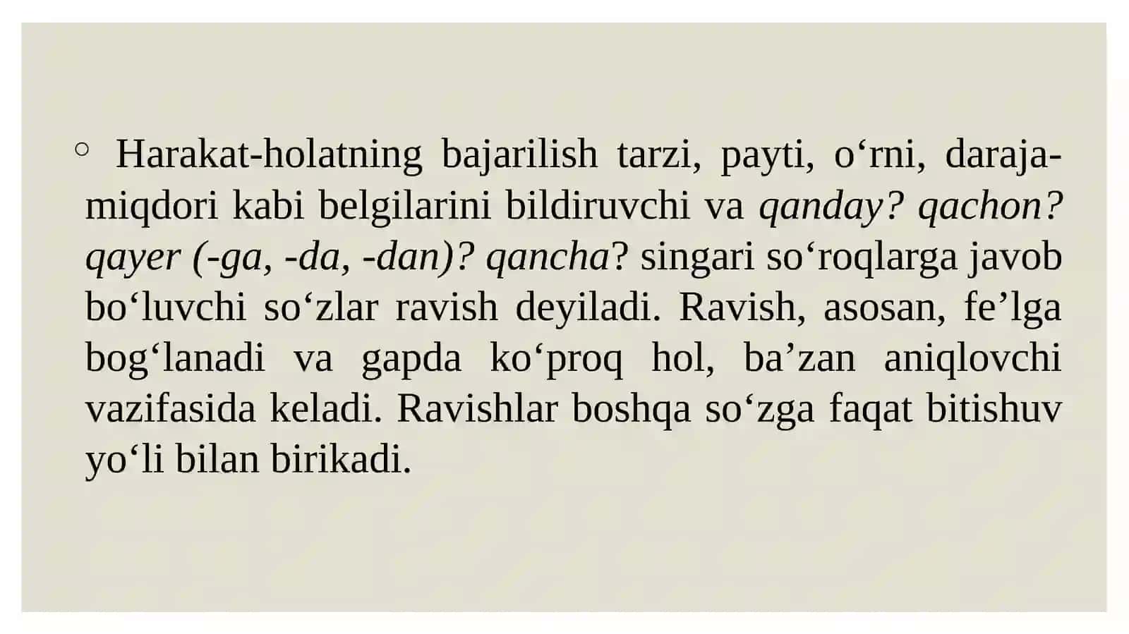 RAVISH SO‘Z TURKUMI VA UNING LEKSIK-GRAMMATIK XUSUSIYATLARI 4