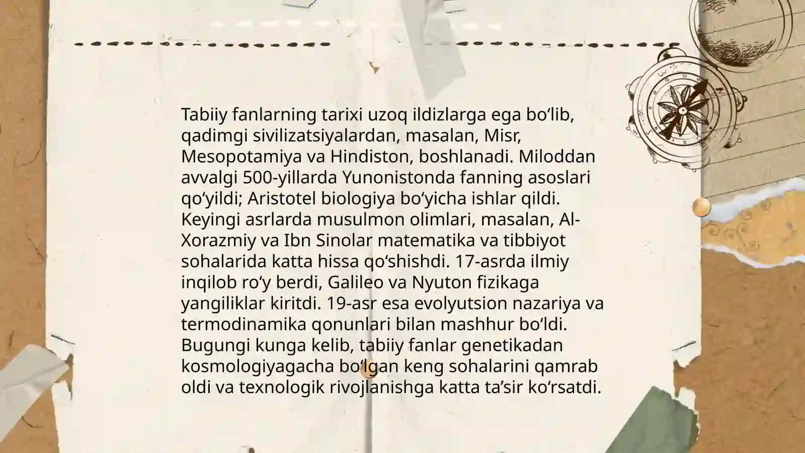 Tabiiy fanning maqsadi vazifalari 4