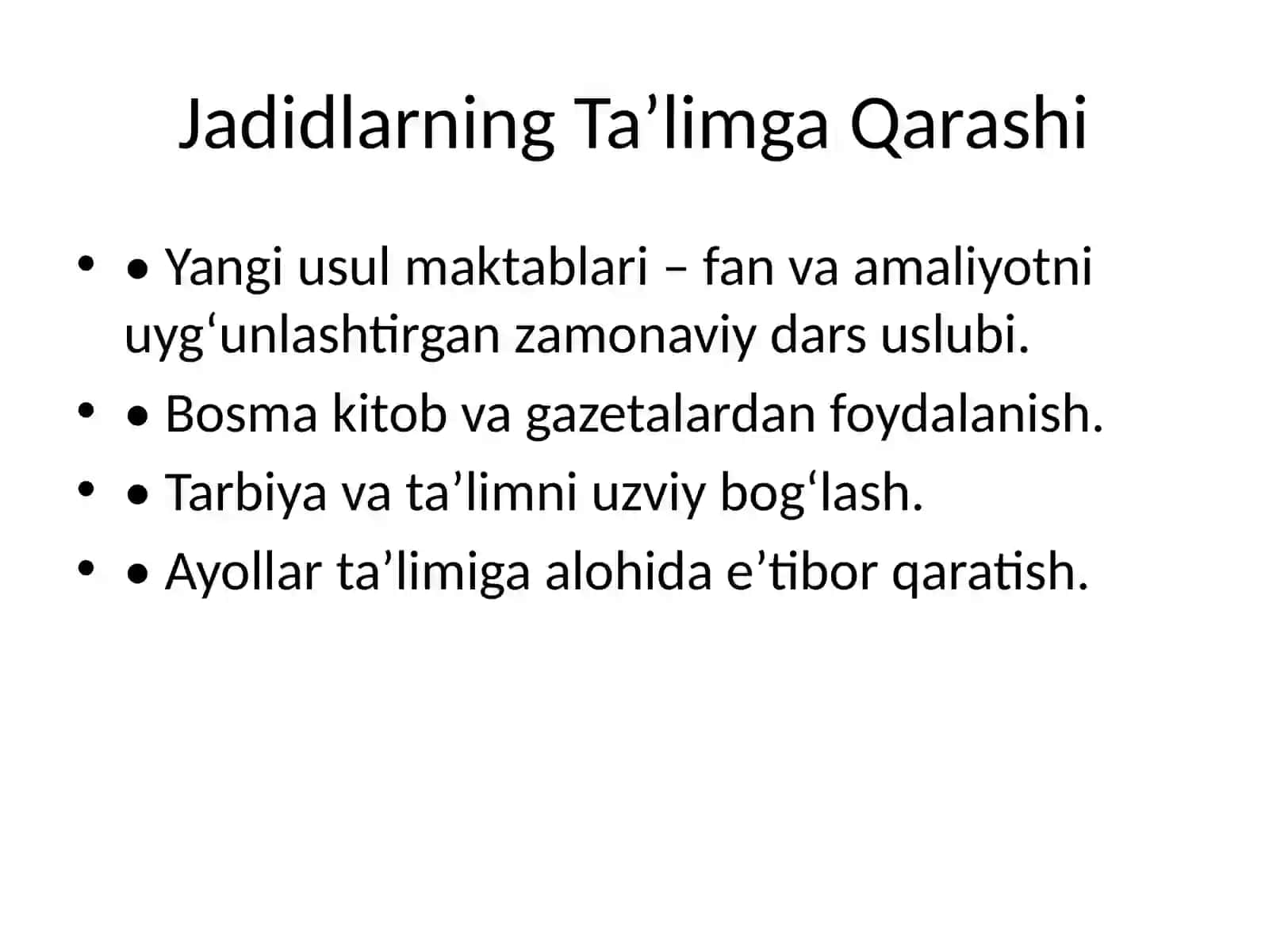 Jadid Maʼrifatparvarlarining Pedagogik Qarashlari 4