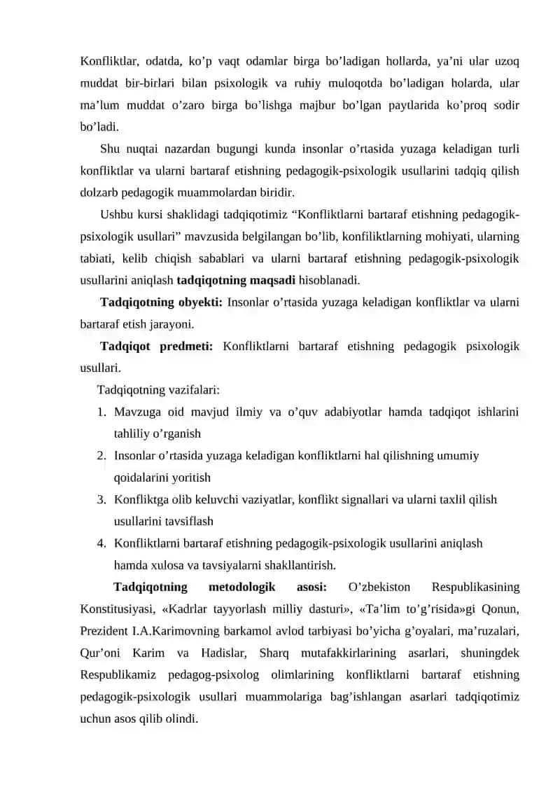 Konfliktlar va ularni hal qilish usullari 4
