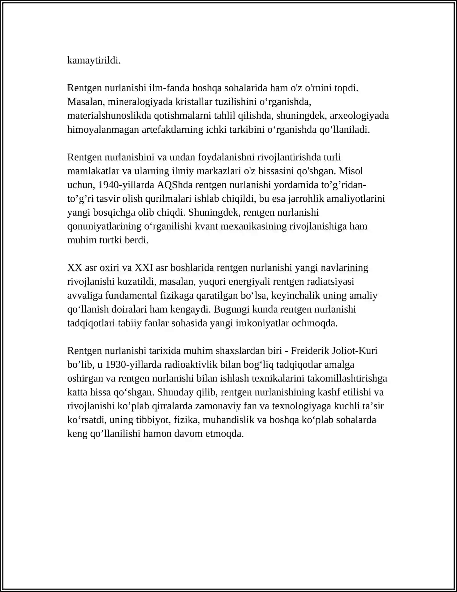 Rentgen nurlanishi 4