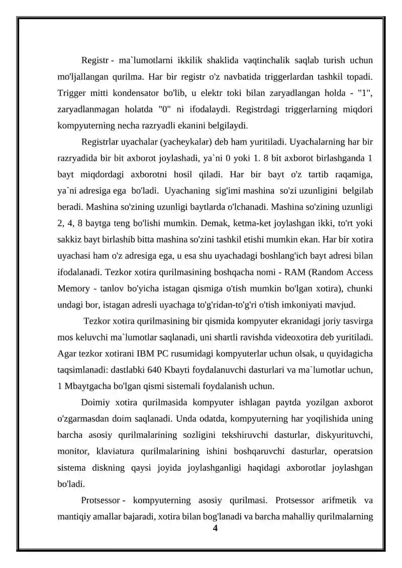 QÕSHIMCHA QURILMALARNING ASOSIY XUSUSIYATLARI, TURLARI VA VAZIFALARI 4